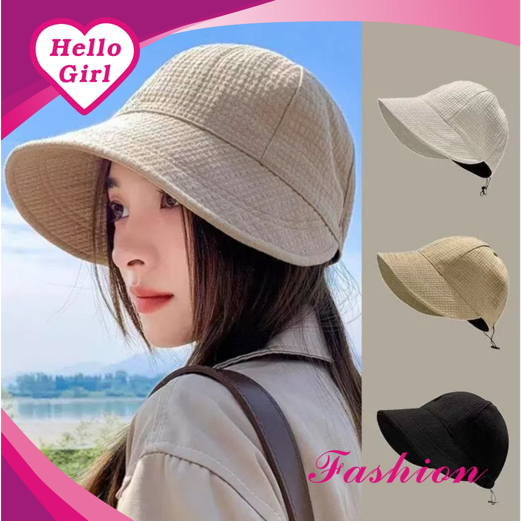 Jual (Hello Girl)MZ12 Topi Anti UV Bahan Adem Pelindung Matahari Gaya ...