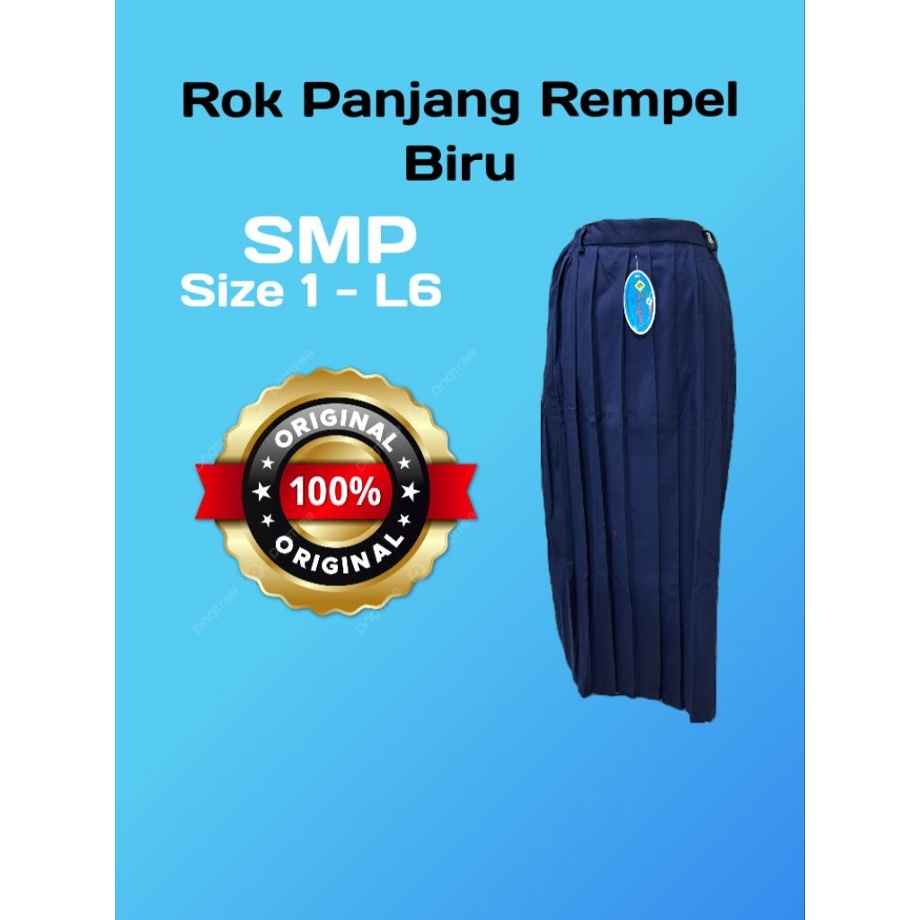 Jual Rok Panjang Rempel Biru SMP Merk Seragam | Shopee Indonesia