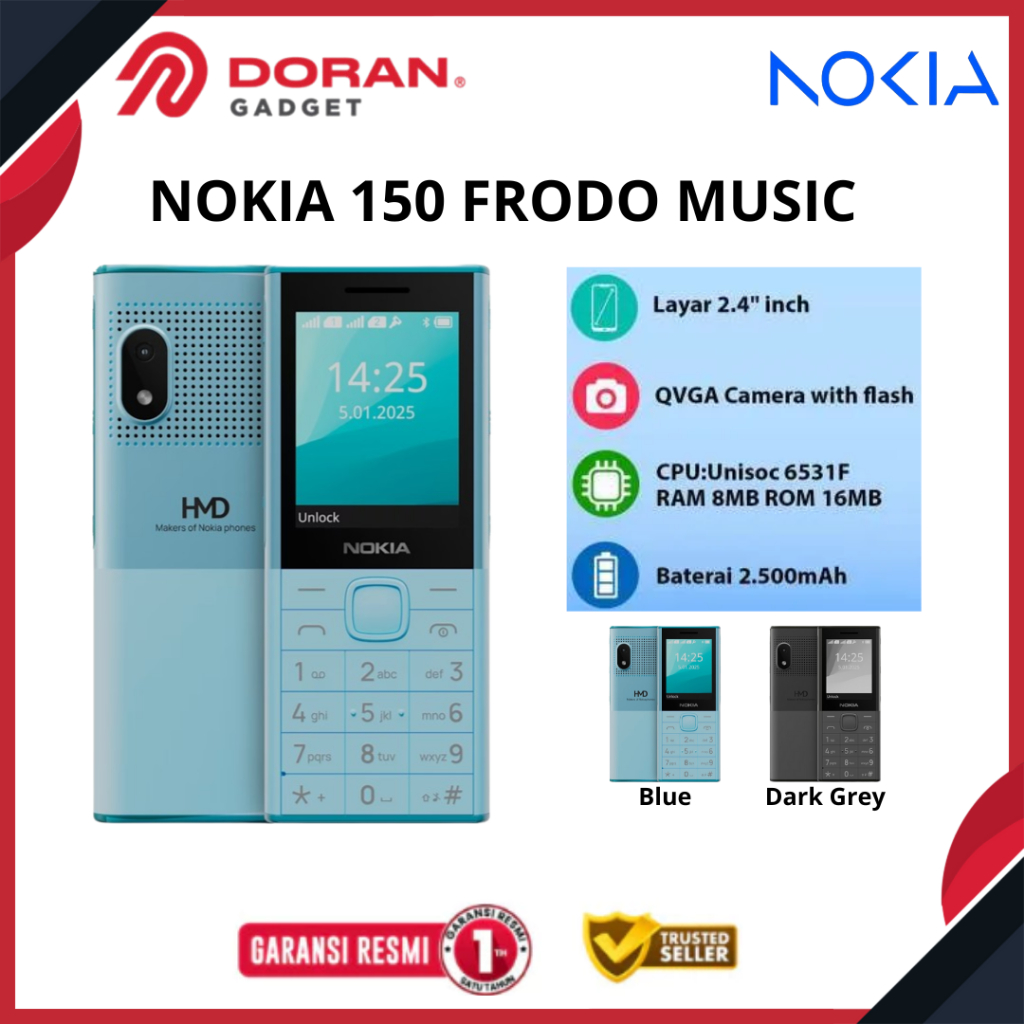 Jual Handphone Nokia 150 Frodo Music - Garansi Resmi | Shopee Indonesia