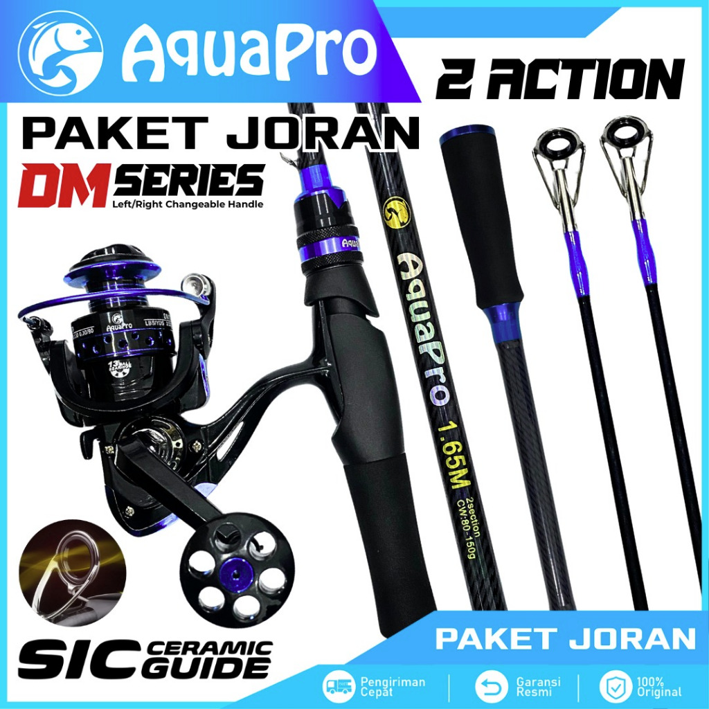 Jual AquaPro Joran Pancing Set 1.6M-2.1M 10-20lbs Spinning Rod Action 2 ...