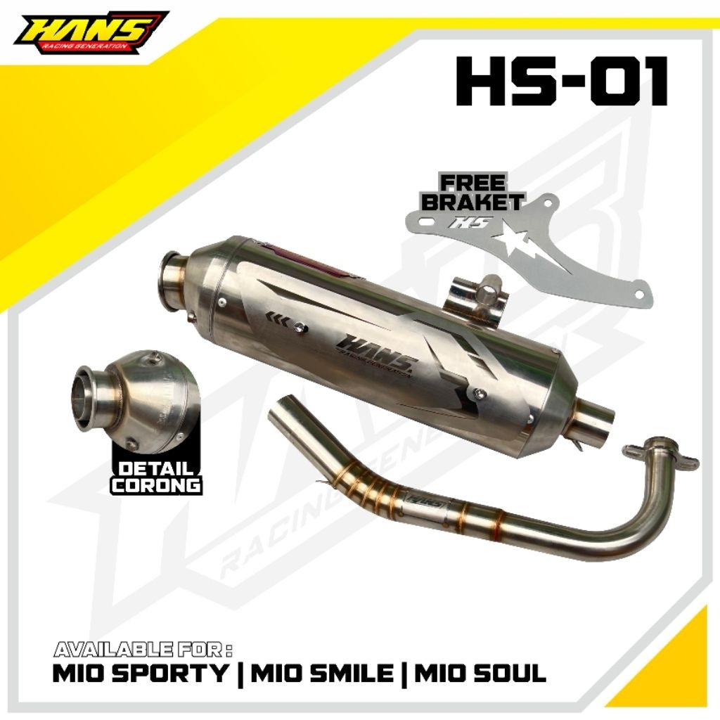 Jual Knalpot Mio Std Racing Hans racing generation • Type HS 01 forr ...