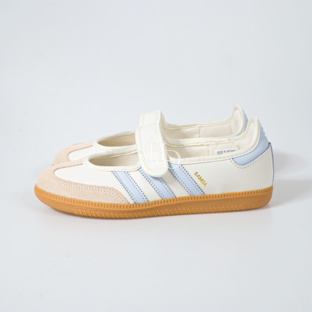 Jual Adidas Samba Jane Women Shoes White Halo Blue JR7339 | Shopee ...