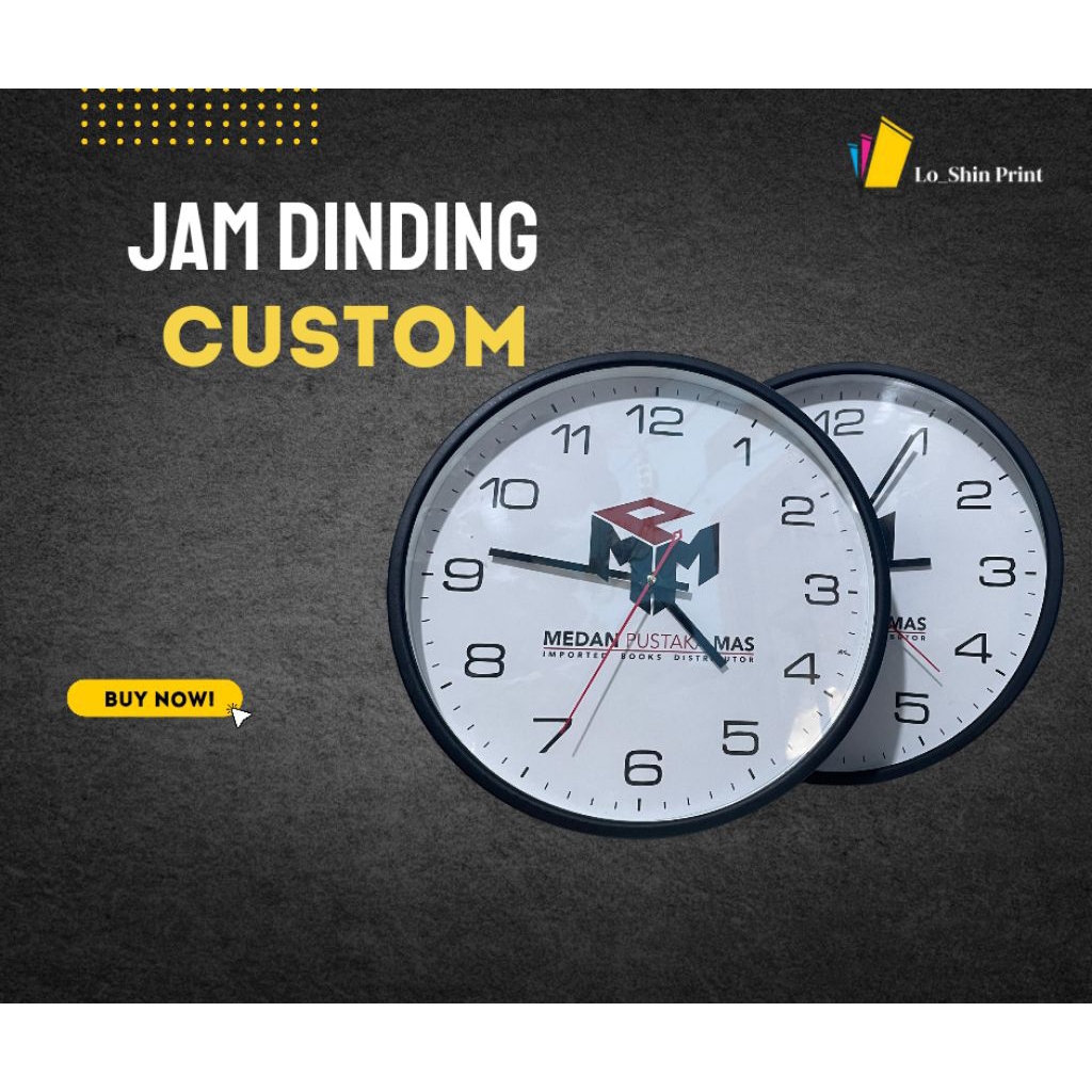 Jual jam dinding custom/ jam dinding promosi/ jam dinding souvenir/ jam ...