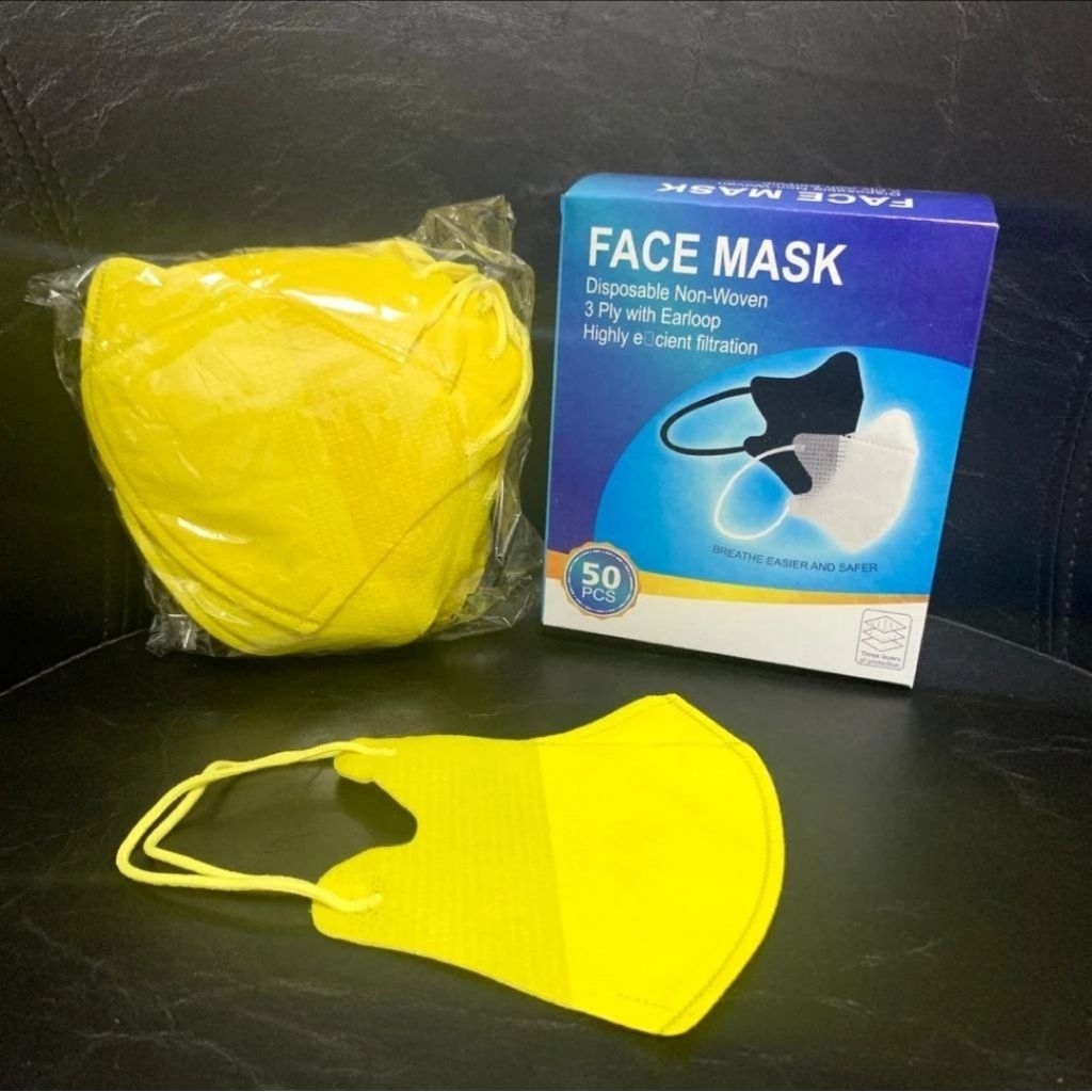 Jual Promo Masker Ducbil 1 warna isi 50(Kuning) | Shopee Indonesia