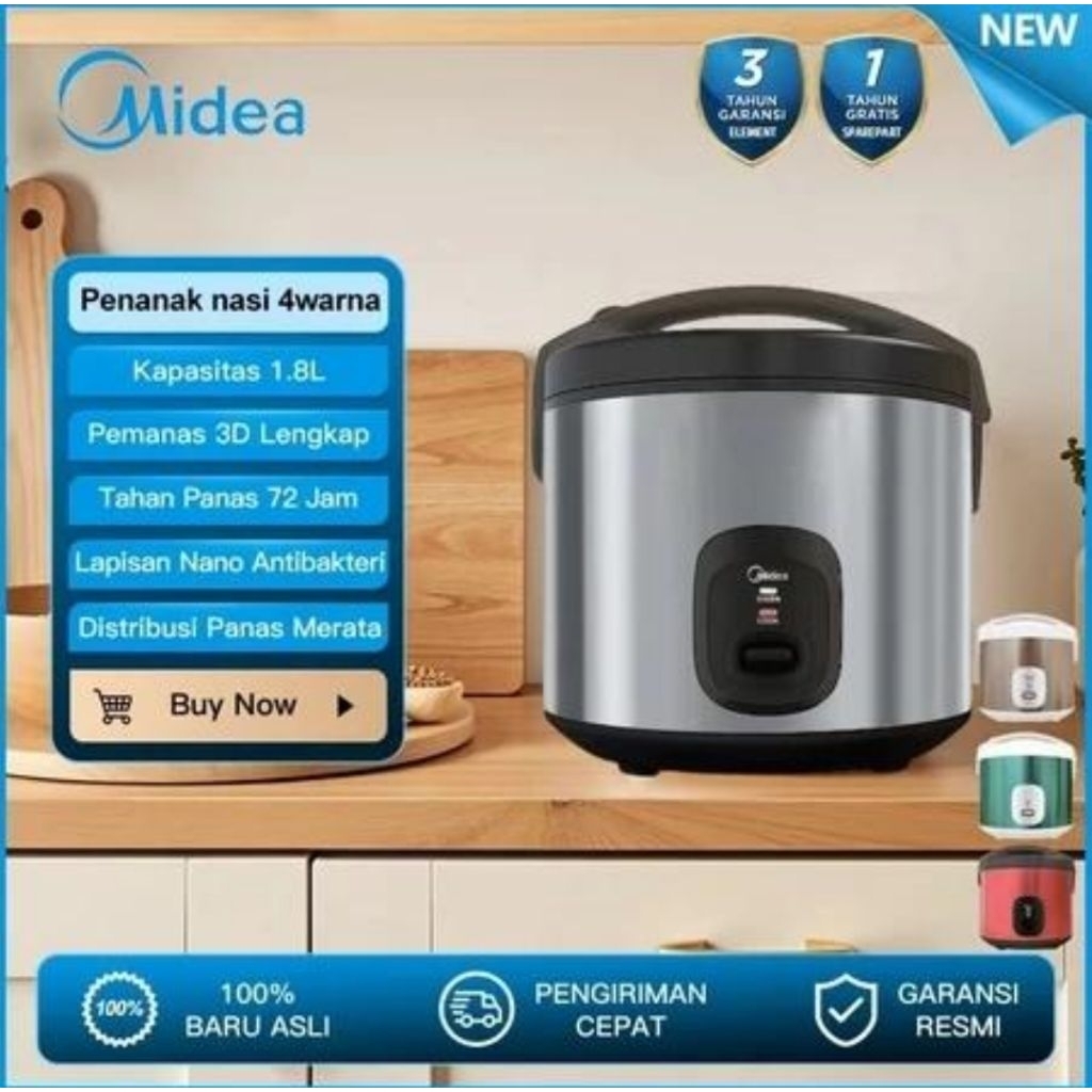 Jual MIDEA RICE COOKER MAGIC COM PENANAK NASI 1,8L MB-YJ5030ID | Shopee ...