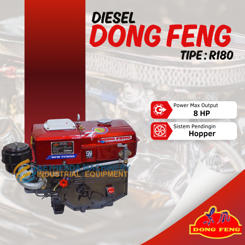 Jual Mesin Diesel Dongfeng tipe R180 kapasitas 8Hp dengan system ...