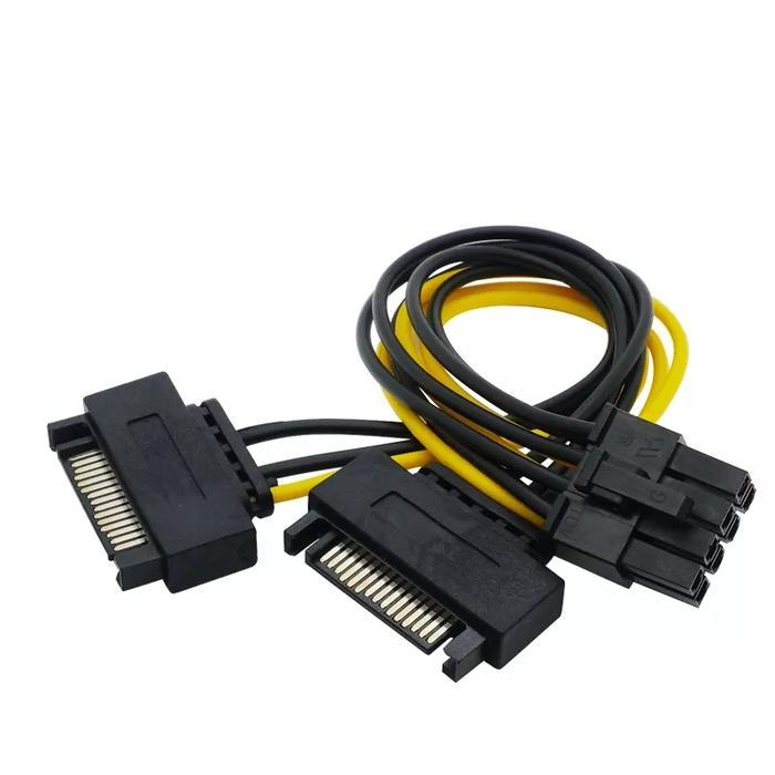 Jual Kabel PSU Power SATA 2 Male to VGA GPU 8 Pin | Kabel Converter ...