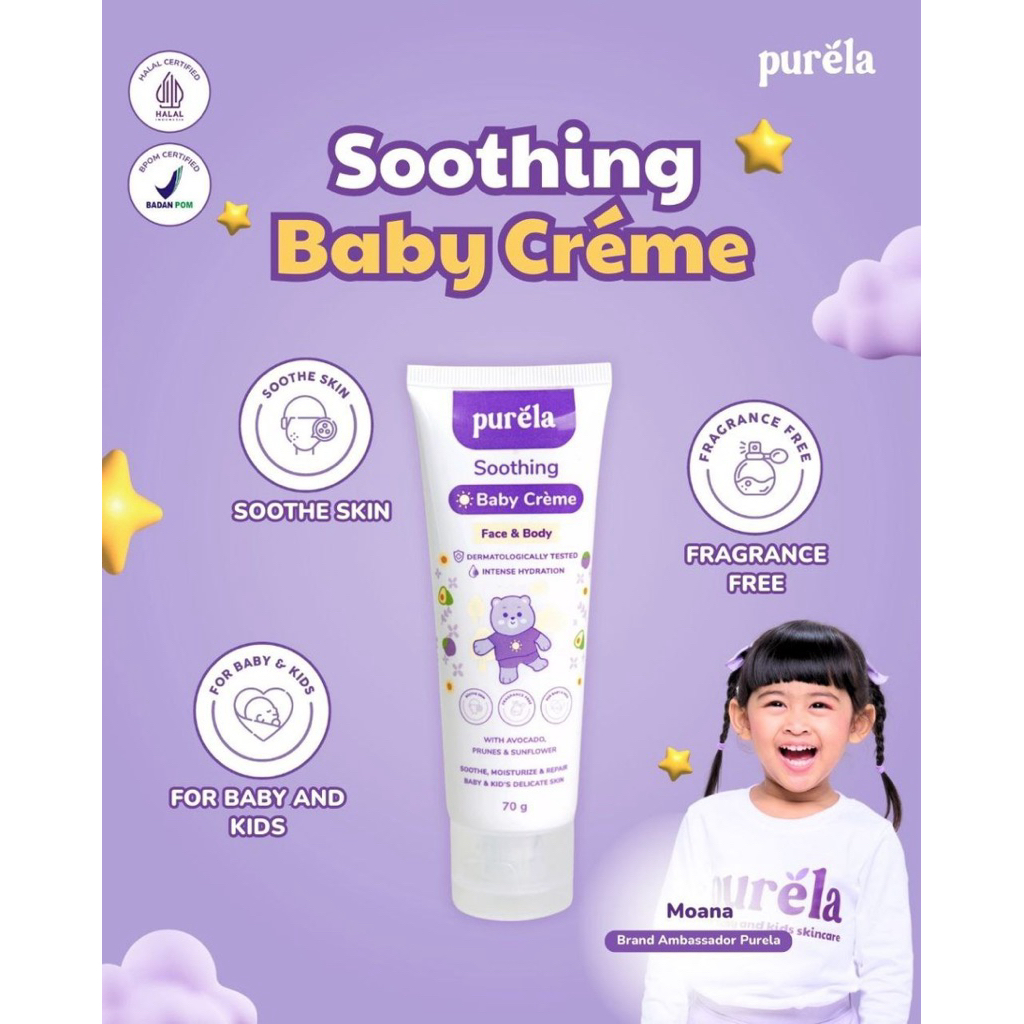 Jual Purela Soothing BABY CREME 70 gr Face&Body Organik by dr.Shindy ...