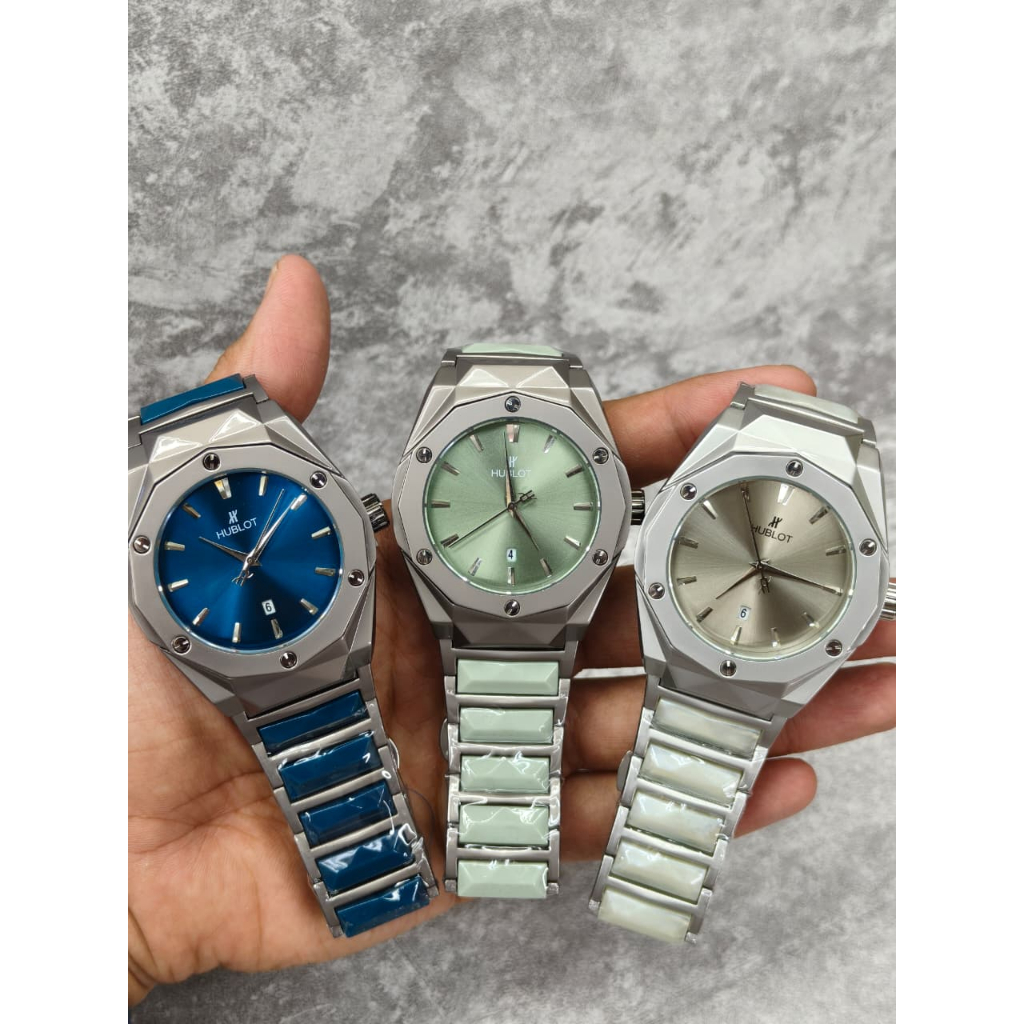 Jual NEW JAM TANGAN PRIA COWOK RANTAI 42MM TANGGAL ON JAM TANGAN MEWAH ...