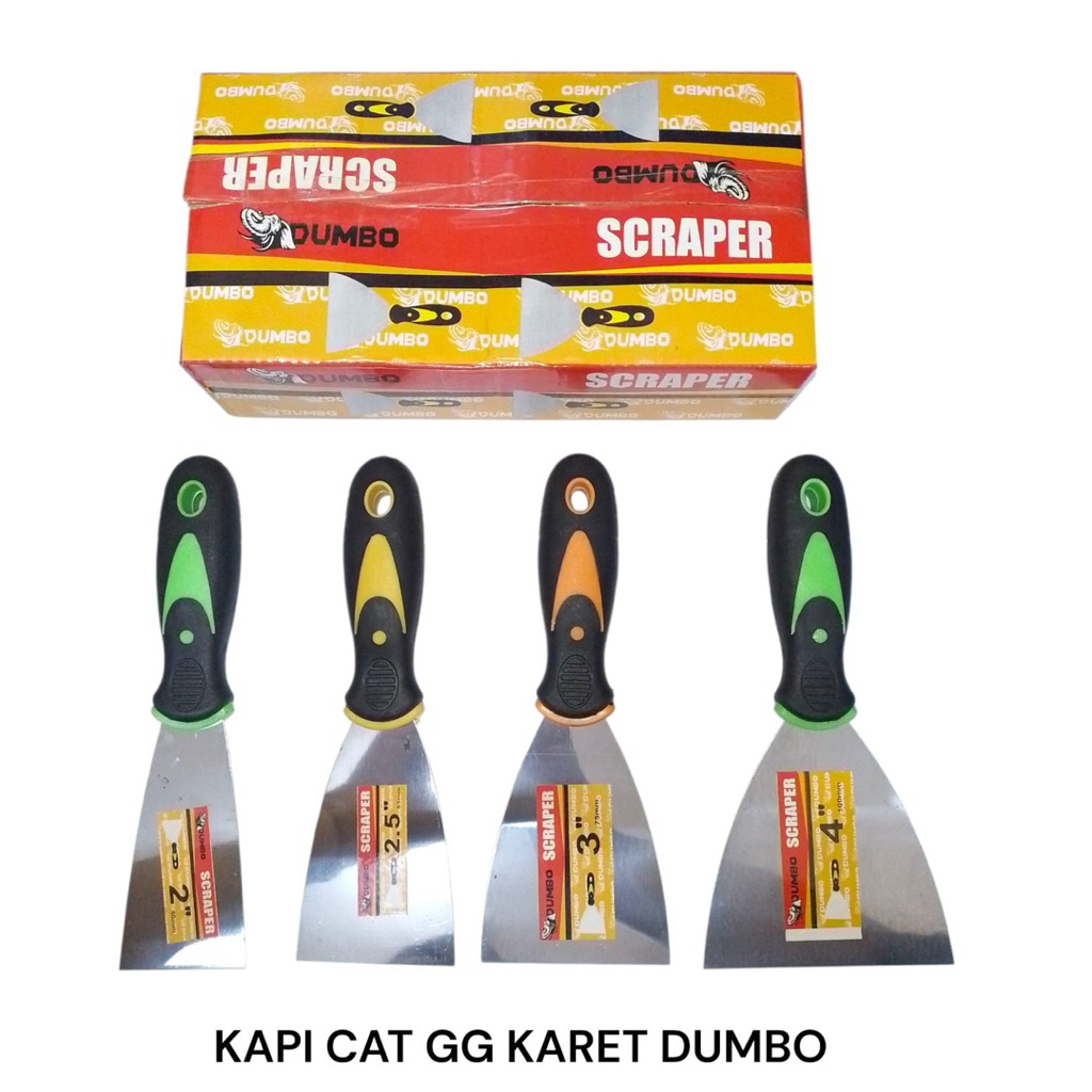 Jual {Harga Per Pack 12 Pcs} Kapi Cat gagang Karet Sekrap scrapper 2 21 ...