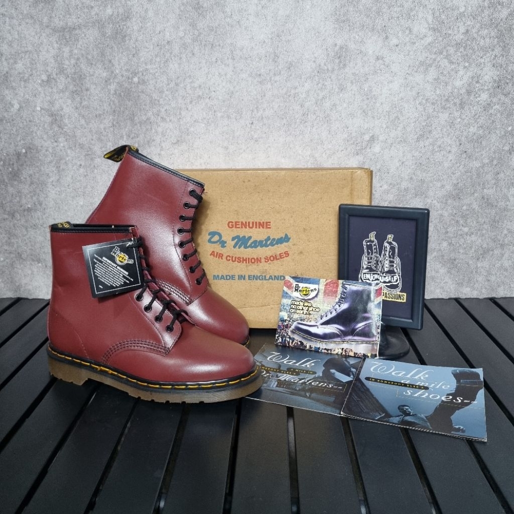 Jual Dr Martens 1460 Cherry Red 8uk Made in England MIE NEW Solovair ...
