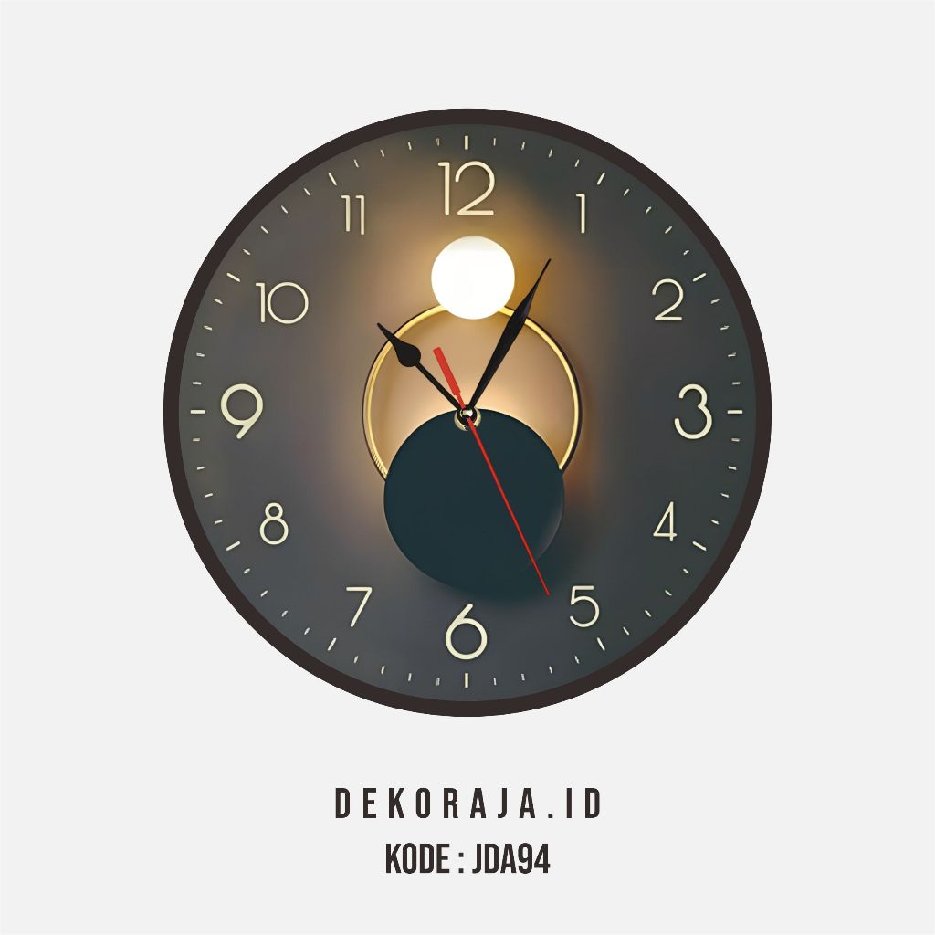 DEKORAJA.ID - Jam Dinding Aesthetic Ruang Tamu Minimalis Ukuran 30 Cm Jam Analog - Hiasan Kamar Tidur Estetik Aesthetic - JDA90.94