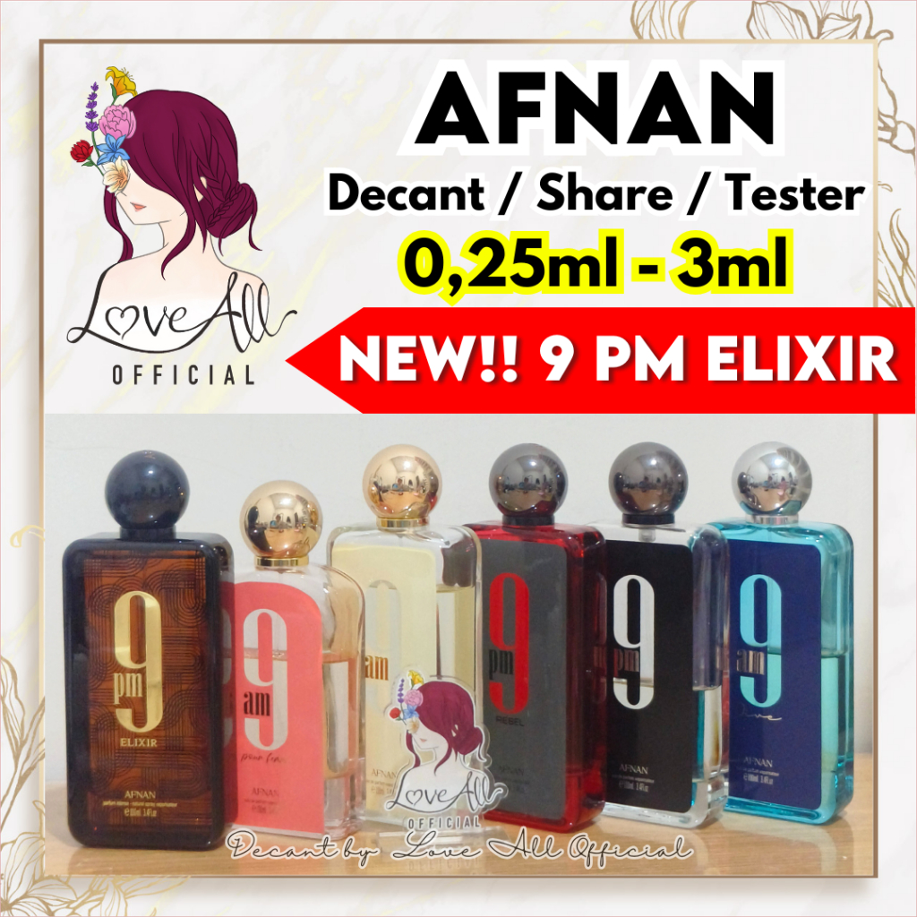 Jual AFNAN 0,25ml - 3ml ️ Decant Share in Bottle Tester 9PM Elixir ...