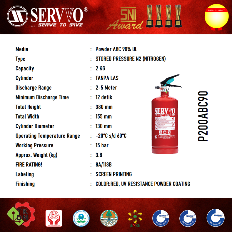 Jual Alat Pemadam Api - APAR Fire Extinguisher SERVVO Dry Chemical ...
