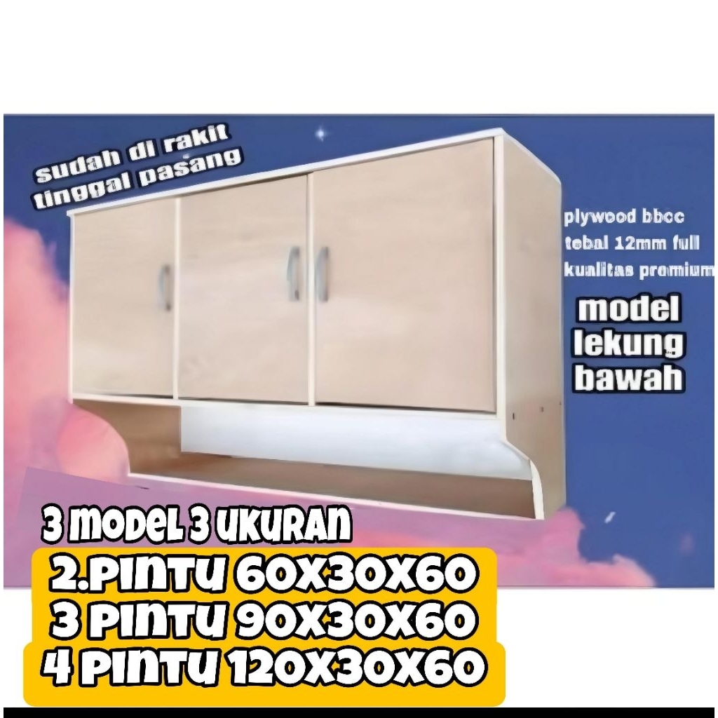 kitchen set minimalis murah, sudah dirakit tinggal pasang
