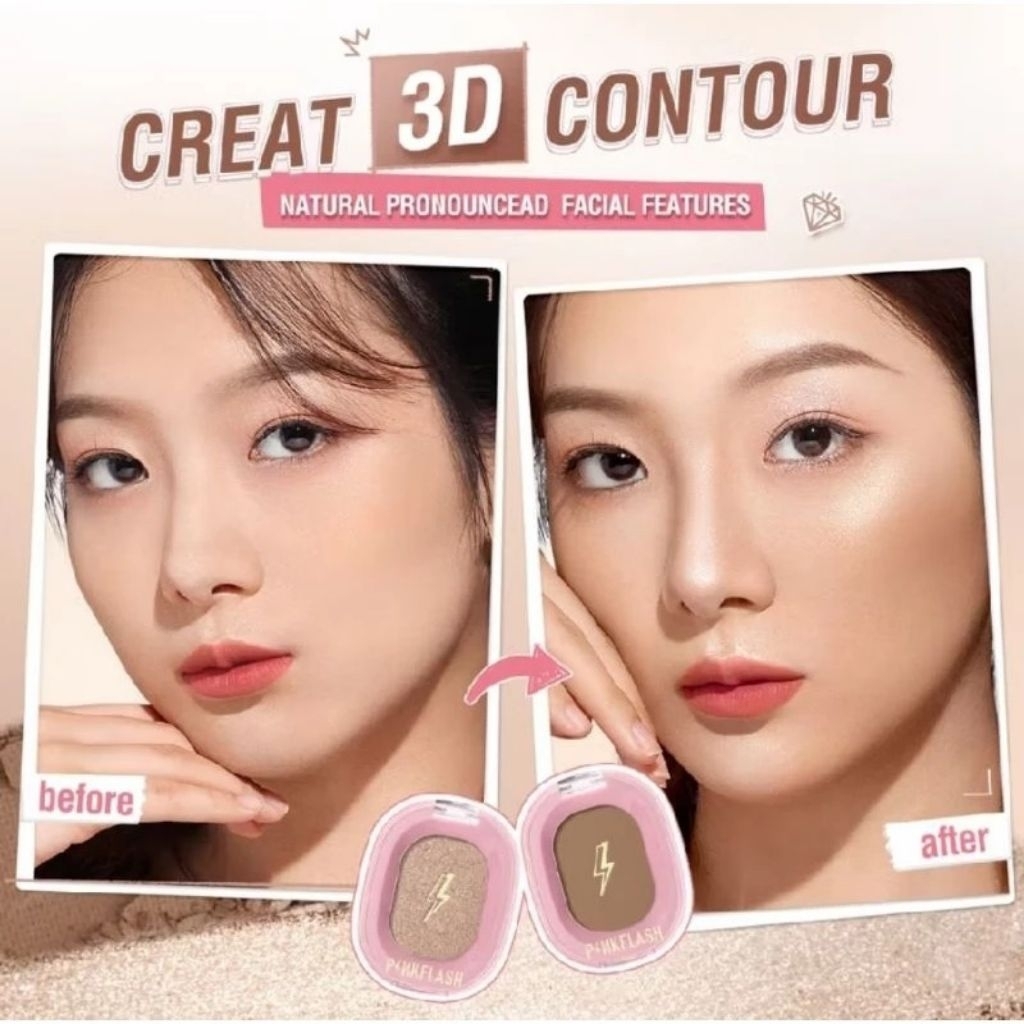 Jual PINKFLASH Soft Pigment Face Contour PF-F02 | Contour Wajah Halus ...