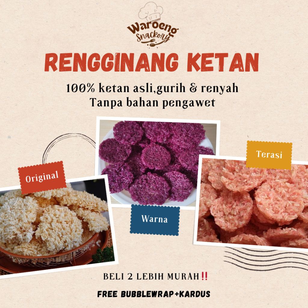 Jual Ranginang/Rengginang Mentah Siap Goreng – Kerupuk Tradisional Khas ...