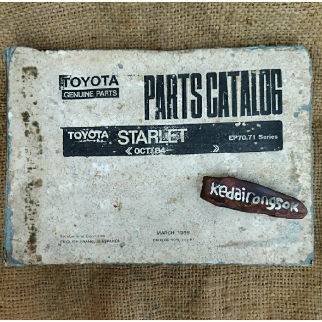 Jual buku copy an lama parts katalog toyota starlet kotak EP70 EP71 ...