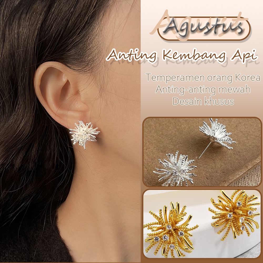 Jual (2PCS)Anting-anting kembang api untuk wanita, unik, mewah ringan ...