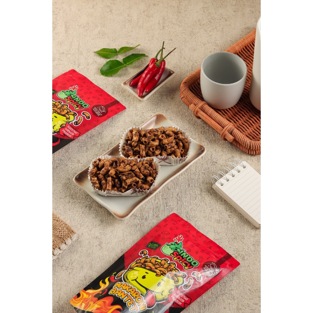 Jual Makaroni Pedas Bantet Rasa Rendang 200gr | Snack Pedas Indospicy ...