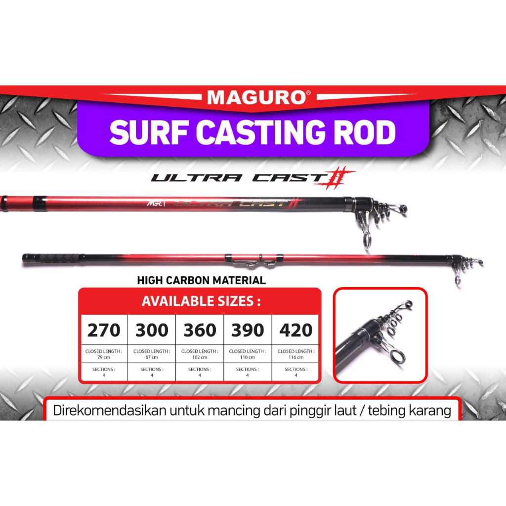 Jual Joran Surf Maguro Power Cast II Ultra Cast II Twister II