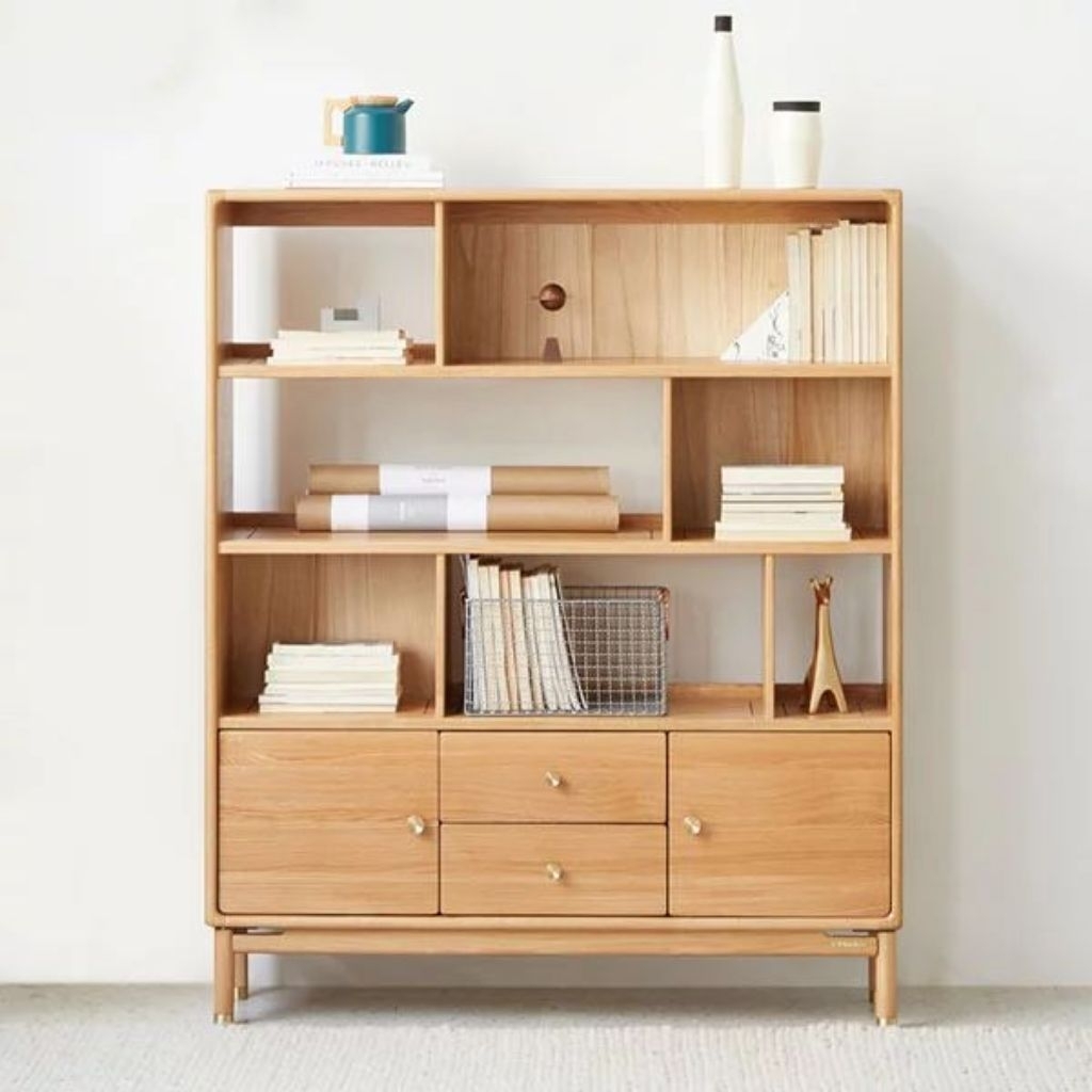Jual Rak Buku Kayu Jati Minimalis Modern dengan Laci 3 Susun – Rak ...