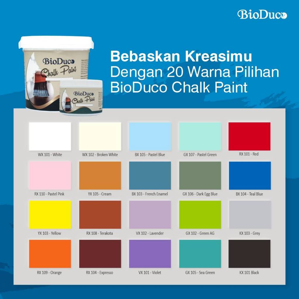 Jual Cat Mainan Kayu Bio Duco Chalk Paint Waterbase Acrylic Emulsion ...
