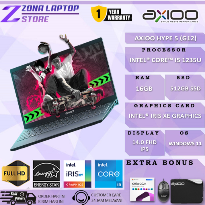 Jual Laptop Axioo MyBook Hype 5 Intel Core i5 1235U Ram 16GB 512GB Ssd ...