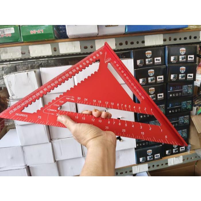 Jual PREMIUM SPEED SQUARE rafter square 12 inch speed square 12 ...