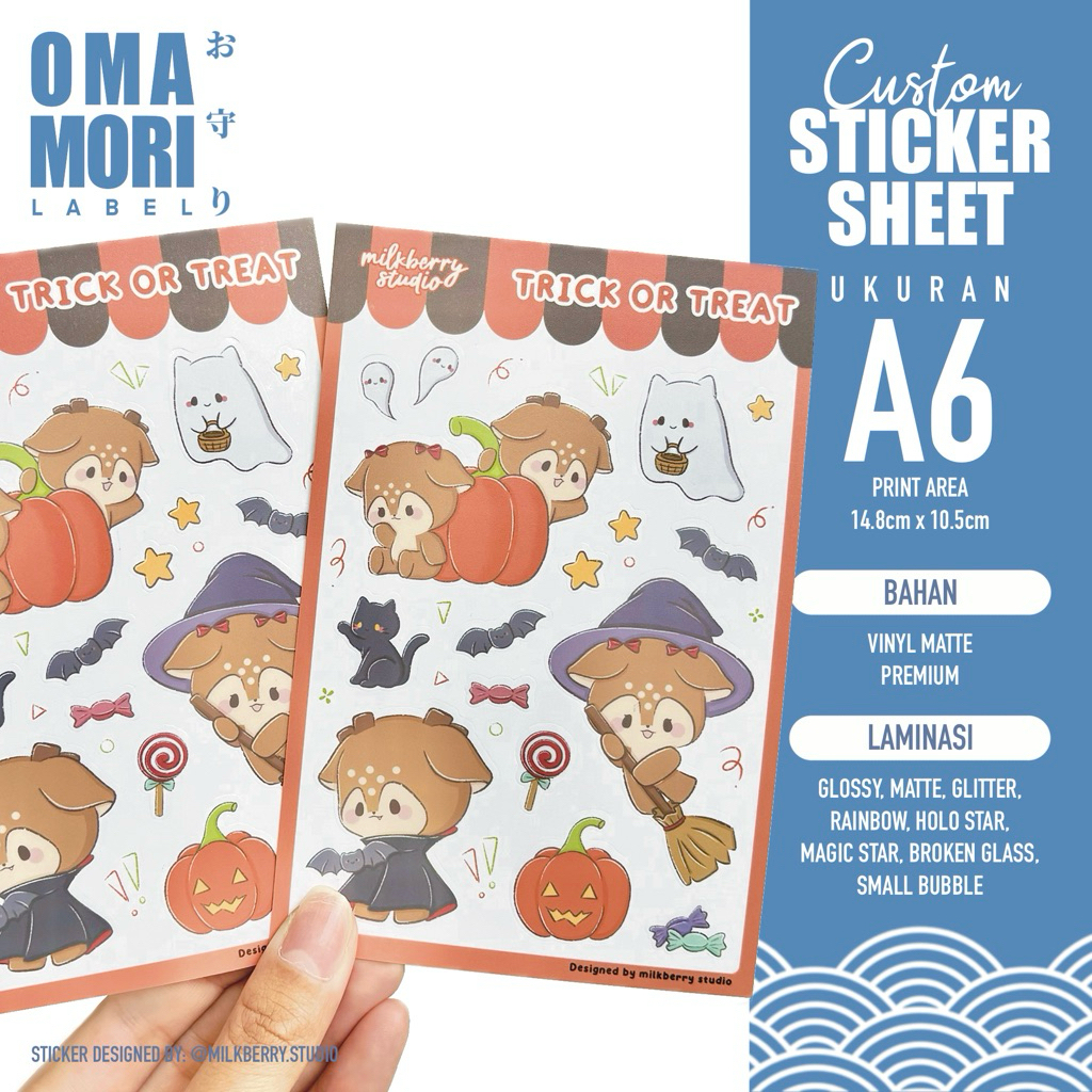 Jual Cetak Custom Vinyl Sticker Sheet A6 Premium | Shopee Indonesia