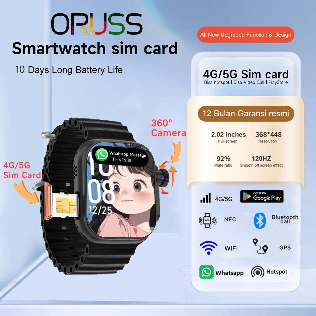 Jual 【Bisa Hotspot / Bisa Video call】ORUSS 4G LTE SIM Smartwatch B31 ...
