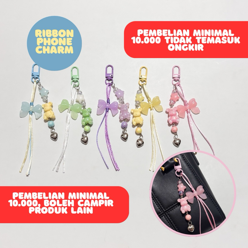 Jual [ PROMO ] BAG CHARM PHONE CHARM Keychain gantungan handphone hp ...