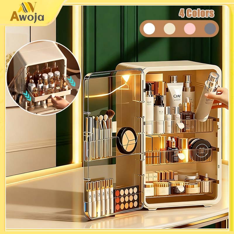 Jual BOX COSMETIK Perlindungan debu Cosmetic Storage Box Rak Makeup ...