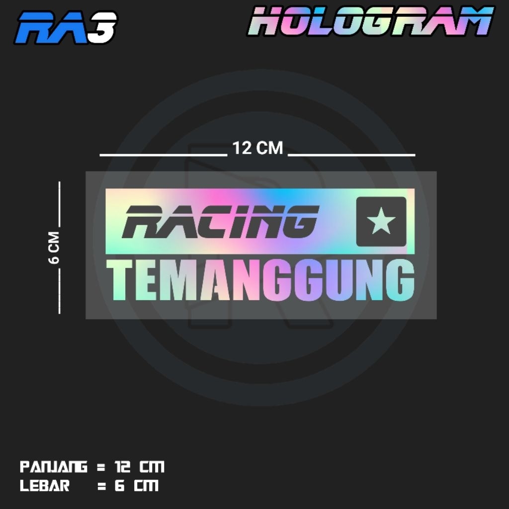Jual STIKER CUTTING TULISAN RACING TEMANGGUNG | RA3 JTG | Shopee Indonesia