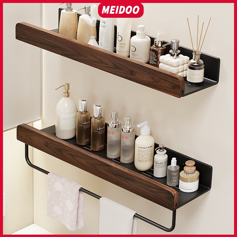 Jual MEIDOO Rak Dinding Kamar Mandi Tempel, Tanpa Bor, dari Kayu Kenari ...