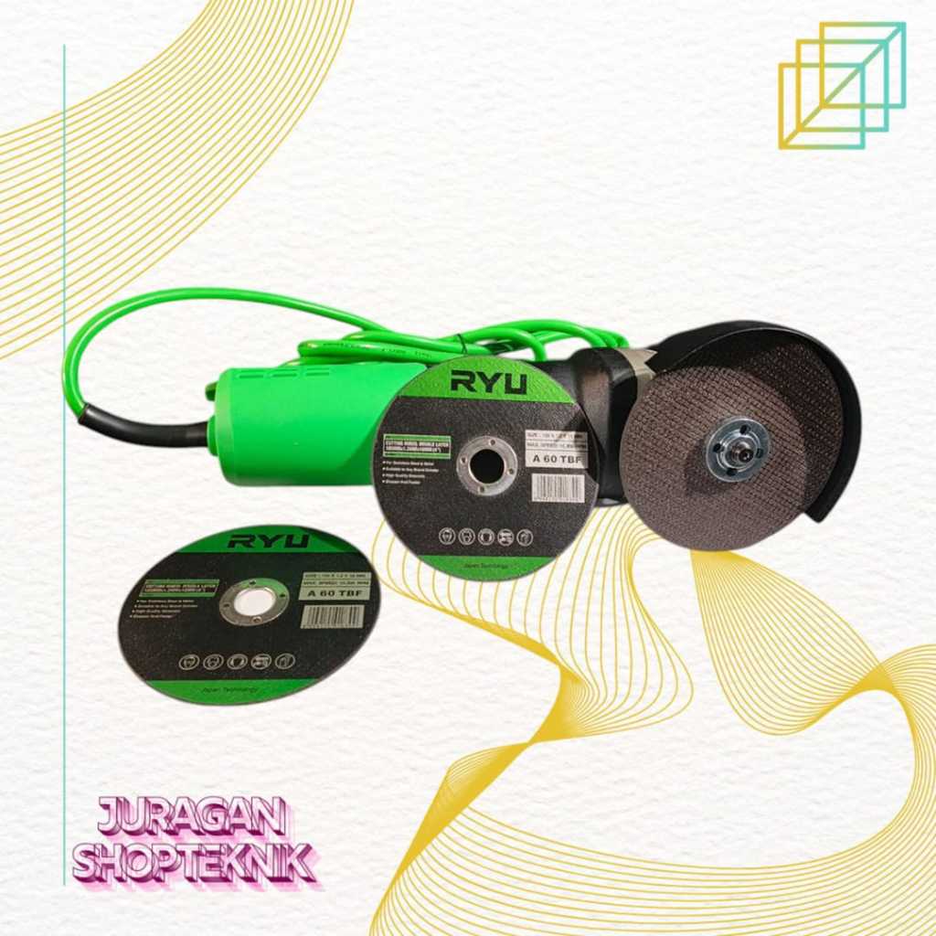 Jual MESIN GERINDA TANGAN RYU RSG 100-6 ANGLE GRINDER RYU RSG100-6 ...