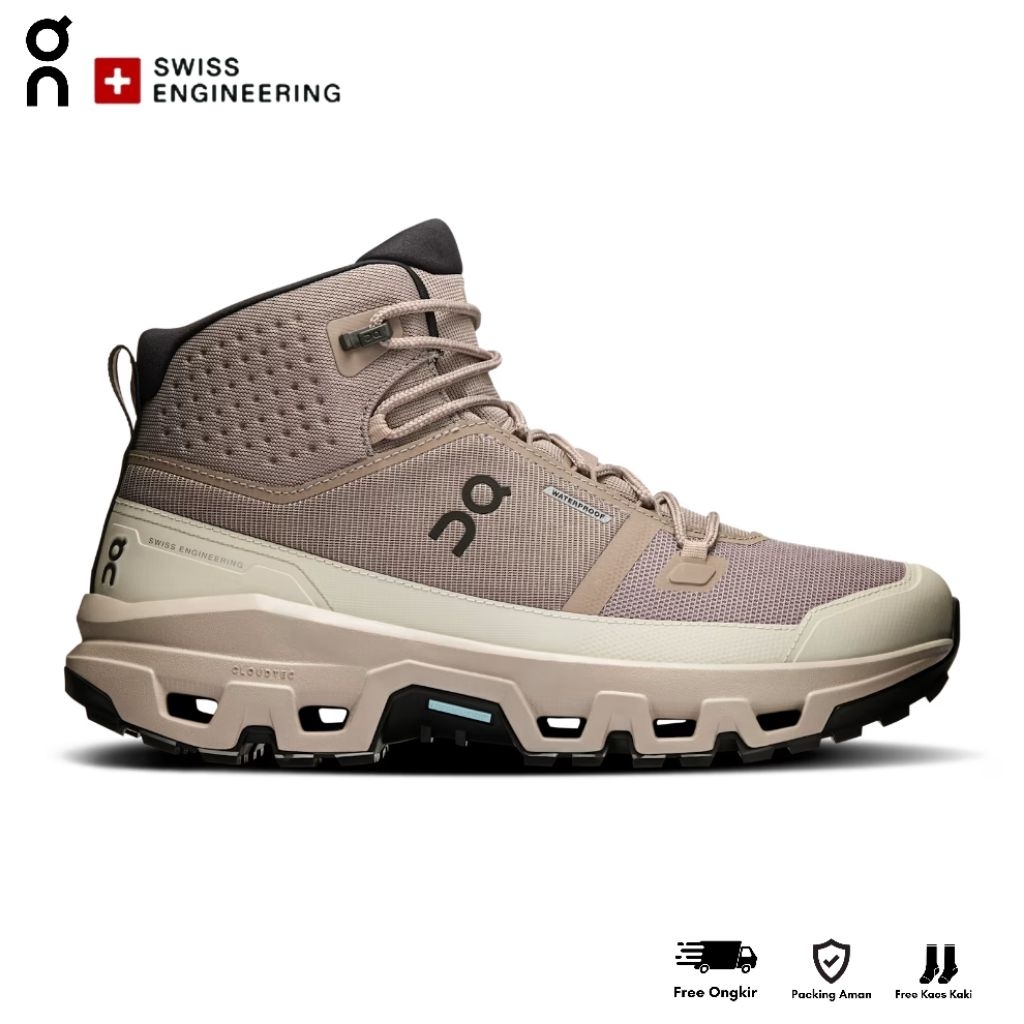 Jual Sepatu On Cloud Hiking Waterproof Cider Desert | Shopee Indonesia