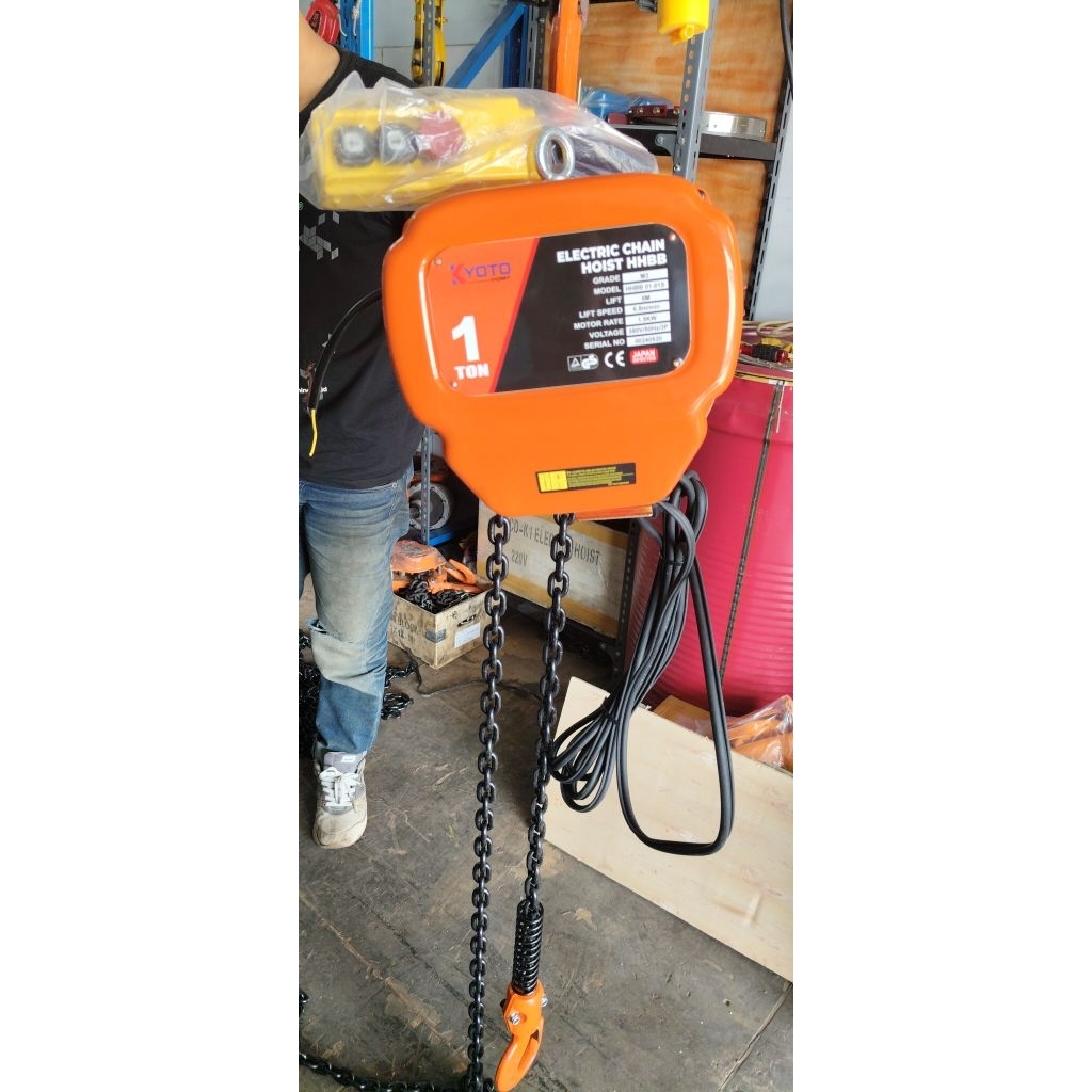 Jual ELECTRIC CHAIN HOIST 1 TON RANTAI 6 MTR, 12 MTR, 15 MTR 380V/ 3 ...