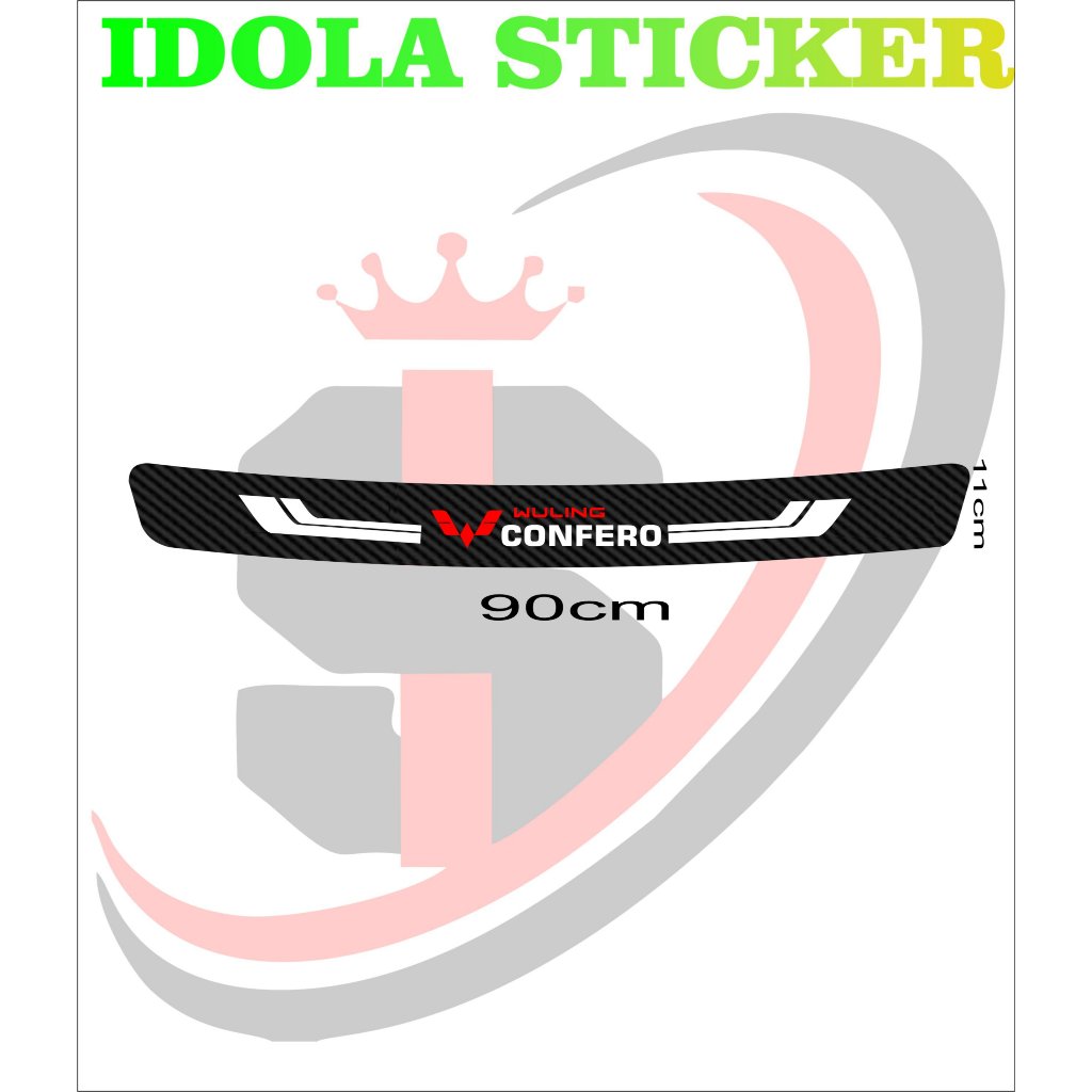 Jual Sticker Carbon Mobil WULING CONFERO Pelindung Pintu sticker ...