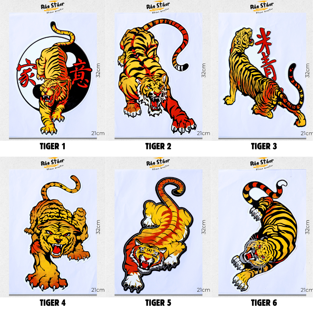Jual Stiker Graftac Macan Harimau Ukuran Besar | Sticker Tiger Vinyl ...