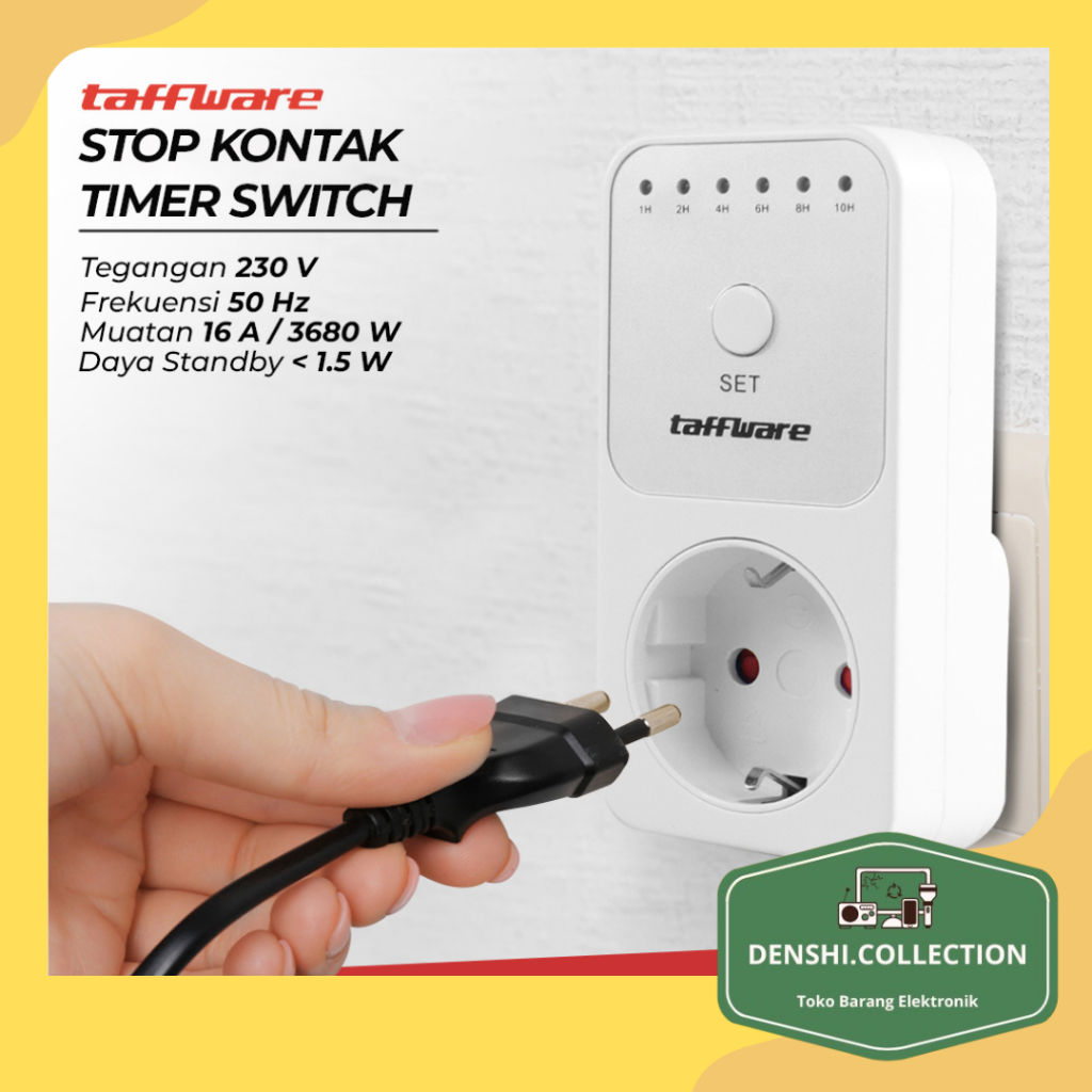 Jual Taffware Stop Kontak Programmable Timer Switch 6 Program 230V/16A ...