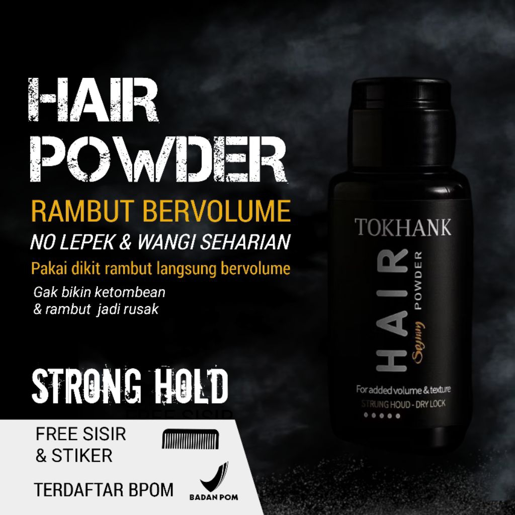 Jual TOKHANK Hair Styling Powder BPOM Hair Powder Pria Pomade Bubuk ...
