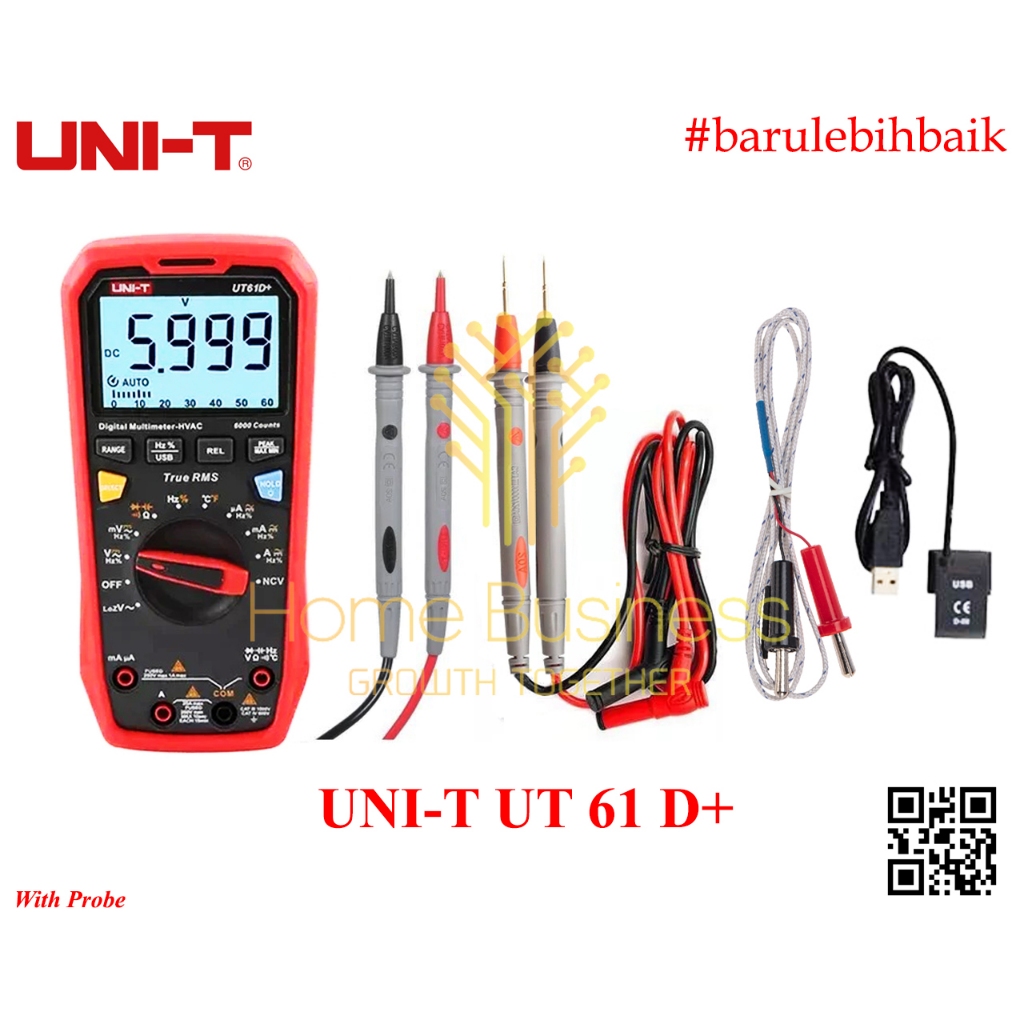 Jual UNI-T UT61D+ UT61D UT61 61D+ 61D True RMS Digital Multimeter ...