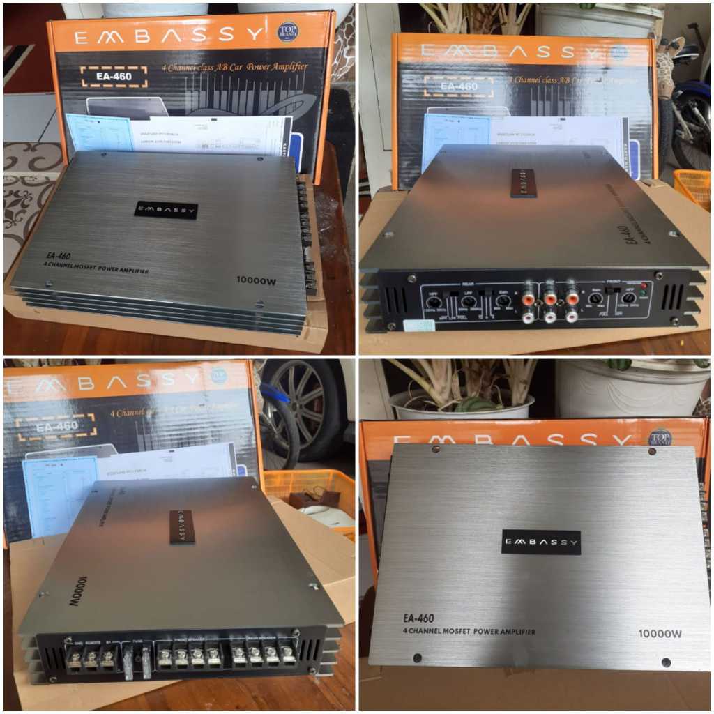 Jual POWER AUDIO MOBIL 4 CHANNEL EMBASSY EA-460 PRODUK ORIGINAL DAN ...
