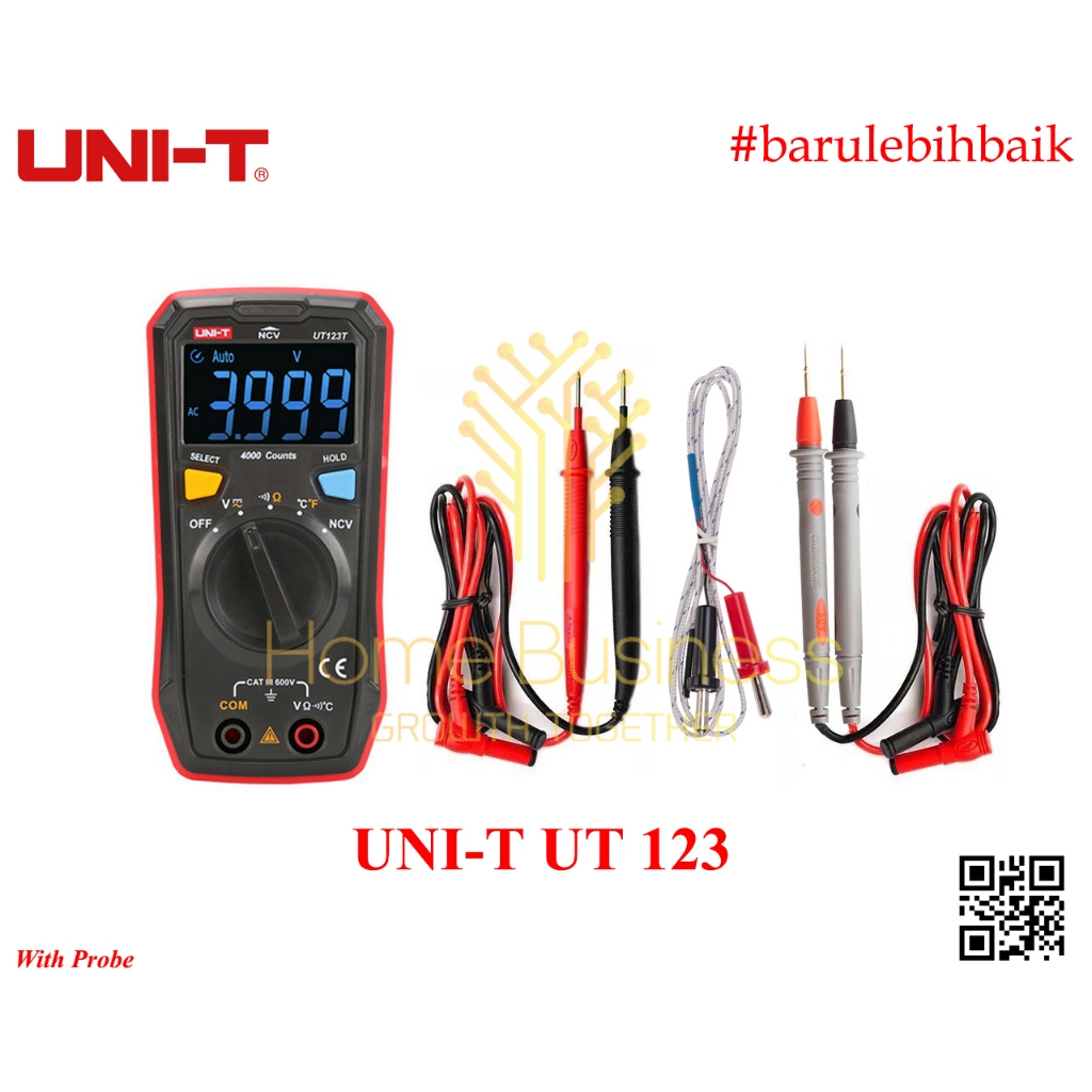Jual Multimeter Digital UNI-T UT123T Smart Pocket NCV Tester EBTN Layar ...
