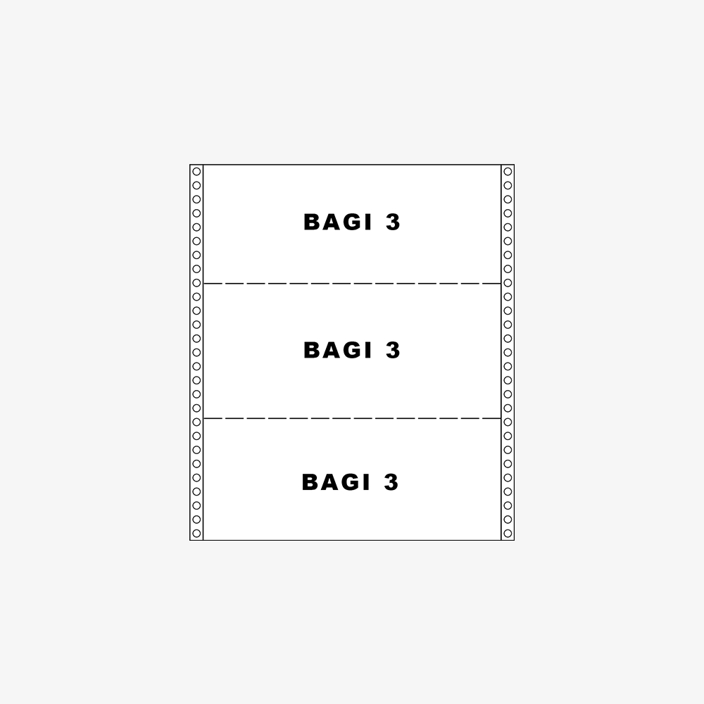 Jual KERTAS CONTINUOUS FORM 3 PLY PAPER PRINT 9.5 X 11 BAGI 3 PRS ...