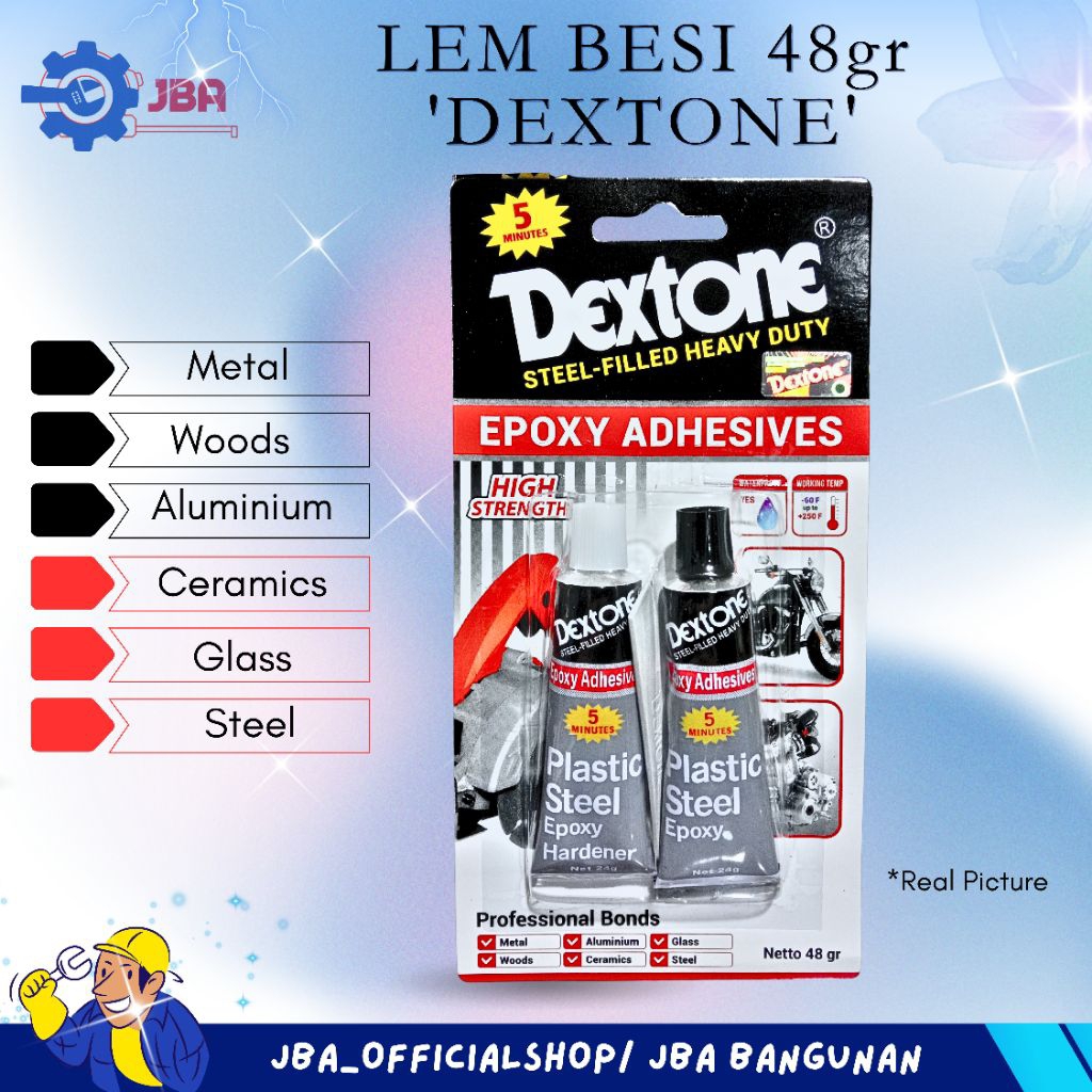 Jual Lem Besi Dextone 48gram /Lem Dextone 5 menit / Lem Besi Super Kuat ...