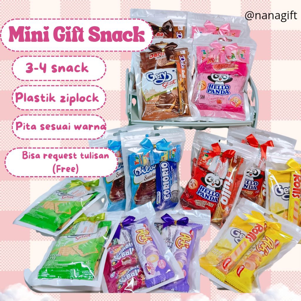 Jual Mini Gift Snack | Mini Hampers | Freebies Goodie Bags | Souvenir ...