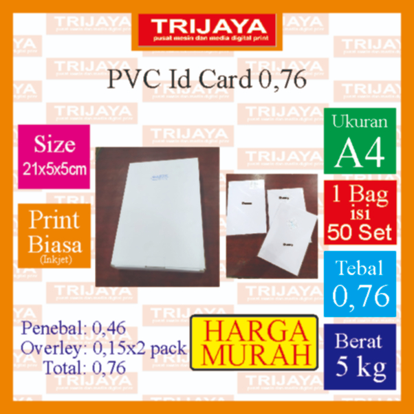 Jual Bahan Pvc ID Card 0.76 Carta | Shopee Indonesia
