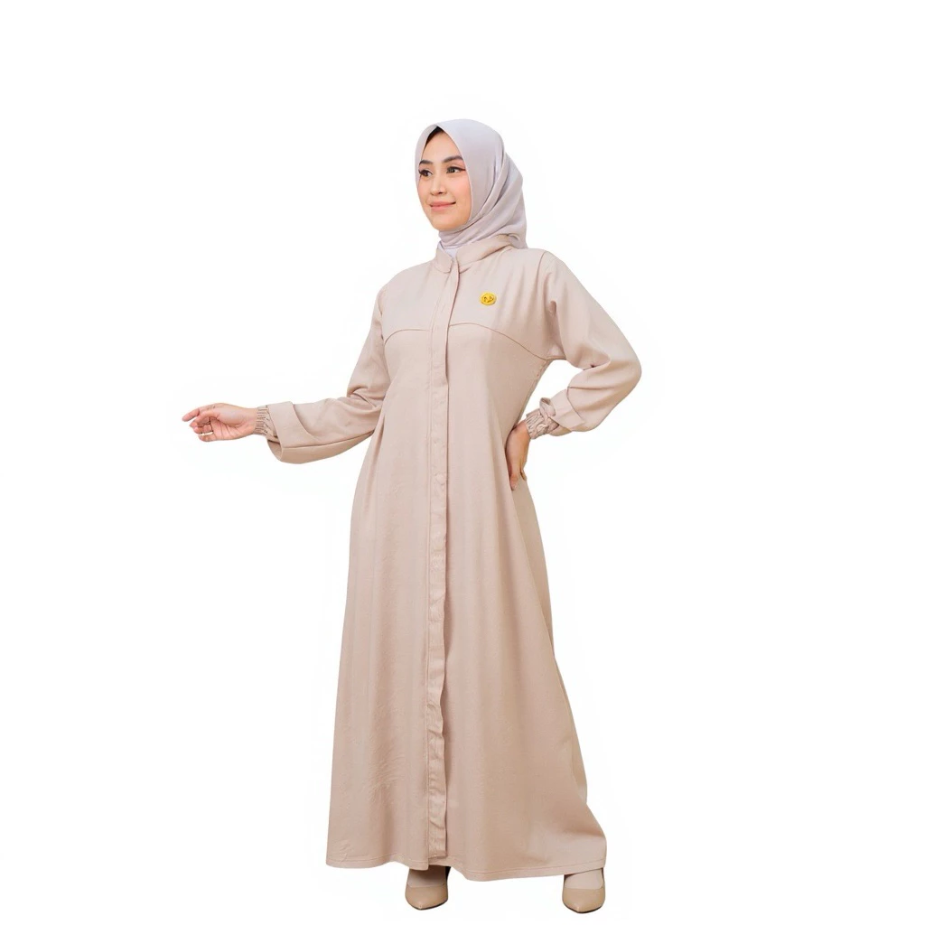 gamis katun adem tidak nerawang Gamis Salwa Dress polos elegan untuk muslimah